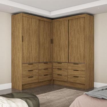 Imagem de Carioca Móveis - Closet Casal Duplo Sevilha 4 Portas 12 Gavetas Carioca Móveis