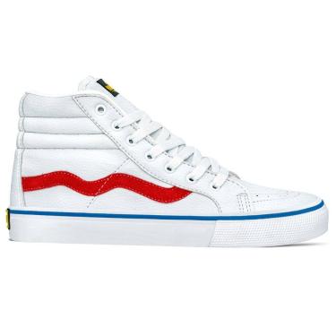 Imagem de Tênis Mad Rats Sintético Unissex Hi Top PU | Branco Vermelho