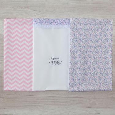 Imagem de Cueiro 3 Peças Para Bebe Estampado Menina - Miguel Baby, Best friends