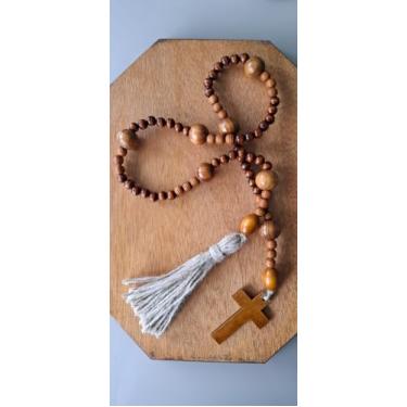 Imagem de Colar de Mesa Decorativo Grande Corrente Em Madeira