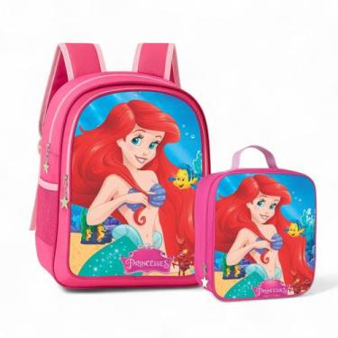 Imagem de Mochila Infantil Escolar Feminina Bolsa + Lancheira Térmica Menina - P