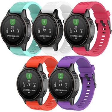 Imagem de Pulseira de silicone macio de substituição para relógio inteligente Garmin Fenix 5S/5S Plus/6S/6S Pro (sem rastreador)