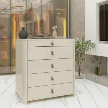 Imagem de Cômoda 5 Gavetas em MDF Innova Gelius, Off White