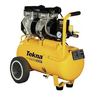 Imagem de Compressor de Ar Tekna CPSH9025-1C 127V | 2,5 HP, 9,1 PCM, 24L, Silencioso, Isento de Óleo, Pressão Máxima 116 PSI, Alto Fluxo