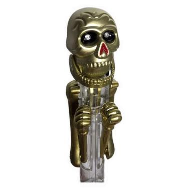 Imagem de Caneta Brinquedo Caveira Luta Boxe Com Luz Diverti Pen - Acrilex, Dour