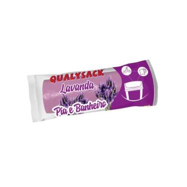 Imagem de Saco De Lixo Pia e Banheiro com Aroma Lavanda 50 Un - 10L - QualySack
