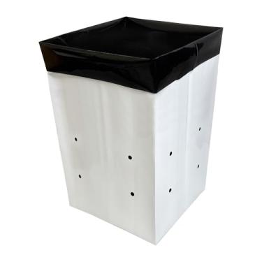 Imagem de A.A Sacos de cultivo de 5 galões preto e branco sacos de berçário de poliéster para plantas, cultivo de árvores, estufa (pacote com 25)