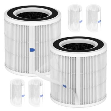 Imagem de RONGJU Filtro de substituição H7129 H7128 para GoveeLife H7129, purificador de ar H7128, filtro de peça de substituição HEPA verdadeiro 3 em 1, com 4 pré-filtros de nylon, não compatível com H7126