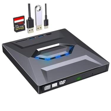 Imagem de MTWZMM Unidade Externa De Cd/Dvd Para Laptop, Gravador/Leitor Usb 3.0 5 Em 1 Compatível Com Computadores Mac E Windows, Sistemas Linux