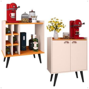 Imagem de Kit Sala Jantar Cozinha Aparador Baden Adega Nicho Buffet Linea 2 Port