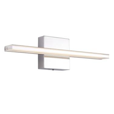 Imagem de BRIVOLART Modernas luminárias de banheiro 40 cm barra de iluminação de vaidade de led 9W lâmpadas lineares para banheiro cromado espelho luminária de banheiro arandelas de parede 6000K