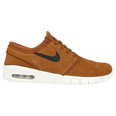 Imagem de NIKE Tênis masculino Stefan Janoski Max L avelã/preto-marfim-argila, laranja, cano alto -, Avelã/Argila Marfim Preto Oran, 7