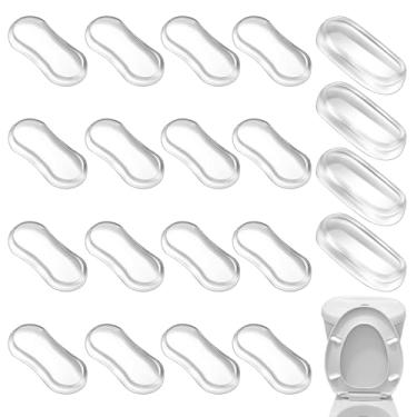 Imagem de Kit de substituição de bidê de assento de vaso sanitário, 20 peças, amortecedores de assento de vaso sanitário, amortecedores universais, amortecedores de borracha de silicone para bidê, amortecedores