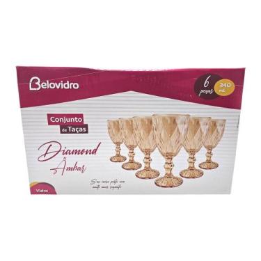 Imagem de Conjunto de Taças Diamond 6 Peças 340ml - BELOVIDRO, AMBAR