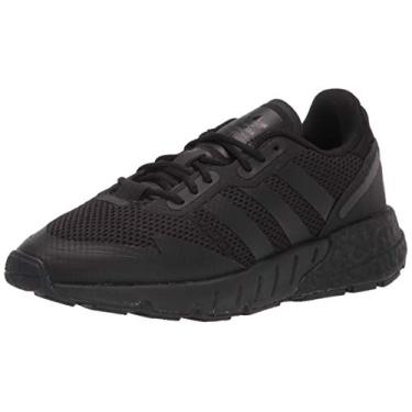 Imagem de adidas Originals Tênis infantil unissex Zx 1k Boost, Preto/Preto/Preto, 20