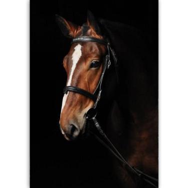 Imagem de Quadro Cavalo Marrom - MeMoldura, Chassi Borda Infinita, 60x90cm