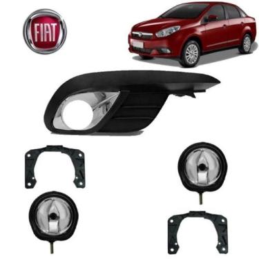 Imagem de Kit Moldura+Farol Neblina Grand Siena 13a18 Sem Lâmpada LD - BWR