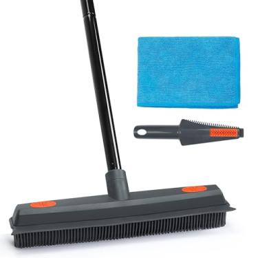 Imagem de Mavriz Vassoura de borracha para remoção de pelos de animais de estimação, vassoura de pelos para piso de madeira, tapete, removedor de pelos, rodo de desejo,