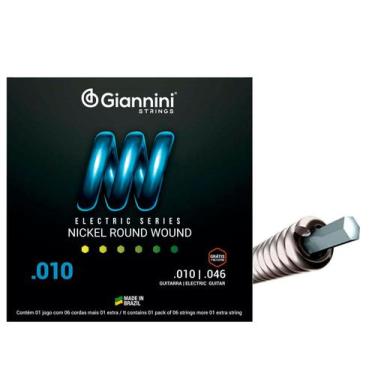 Imagem de Encordoamento p/ guitarra nickel giannini (0.10) geegst10
