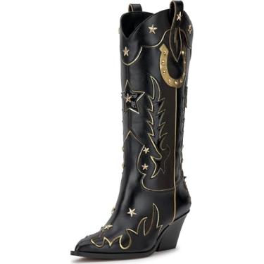 Imagem de Jessica Simpson Bota de cano alto feminina Zembitti, Preto, 37