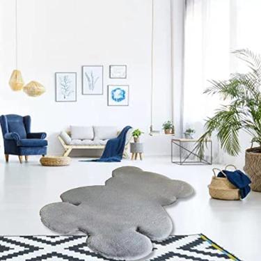 Imagem de aqxreight Tapete de Quarto Fofo Tapete Macio Em Forma de de Piso Desgrenhado para Crianças Sala de Garotas Sala de Estar Cinza 45x60 a Nossa área de Urso de Urso Macio de Ursinho de Carpete de (45*60)
