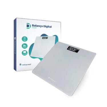 Imagem de Balança Digital Smart Cinza Corporal Tela em LED até 180 Kg - Dellamed