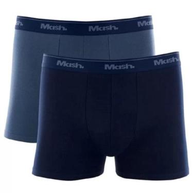 Imagem de Kit c/12 Cuecas Boxer Mash Infantil 110.07, Marinho/Azul Jeans, M