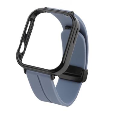 Imagem de Generic Assista a Alça Com Caixa de Proteção, Pulseira de Fivela Dobrável Magnética para Assistir Fit Fit 3 Acessórios para Substituição (Lavanda cinza)