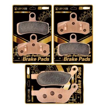 Imagem de LE LEFOSSI Pastilhas de freio sinterizadas de alto desempenho compatíveis com Harley Davidson Dyna FXDF Fat Bob FXDL Low Rider 2008 2009 2010 2011 2012 2013-2017, FXDLS Dyna Low Rider S 2017 FA457F