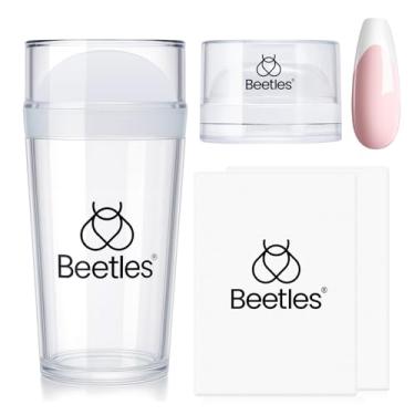 Imagem de Carimbo de unha Beetles, 4 peças, ferramenta de ponta francesa, fácil de manicure, estampador de unha de cabeça única, ferramenta de carimbo de ponta francesa longa e curta com 2 peças de decoração de