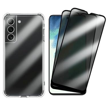 Imagem de Kit Capa Capinha Case + 2 Películas De Vidro 3D Privacidade Anti Spy Para Samsung Galaxy S21 FE