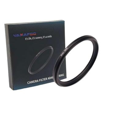 Imagem de Adaptador de anel de metal para cima/para baixo compatível com câmeras mirrorless DSLR Lens, conversor de rosca de filtro UV CPL ND, preto (67-58)