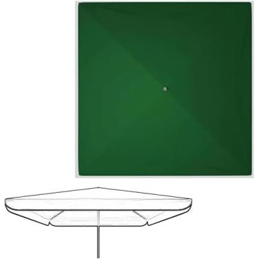 Imagem de Guarda-sol De Mesa Externo Imukt Substituição Canopy 9.8x9.8ft Capa De Dossel De Parasol Quadrado Resistente Ao Desbotamento Guarda-chuva De Substituição C, Green, 250x250cm/8.2x8.2ft