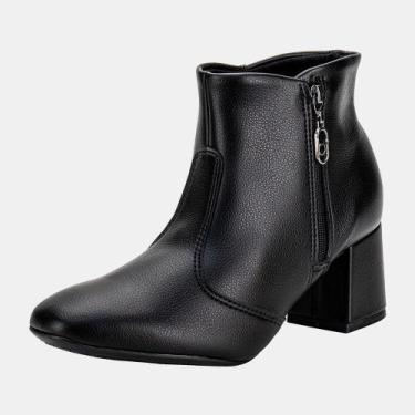 Imagem de Bota feminina cano baixo beira rio 9076108, Preto, 38