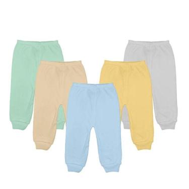 Imagem de Kit Roupa de Bebê 5 Peças Calça Mijão Liso Malha Pé Aberto - Koala Bab