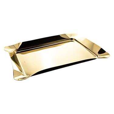 Imagem de Bandeja de Aço Inox Bonbon Dourada 40cm x 30cm x 2,5cm - Wolff