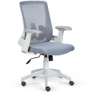 Imagem de Cadeira De Escritório Tela Mesh Diretor Giratória Ergonomica P310 Vision Cinza