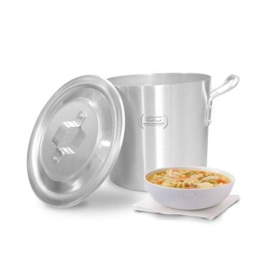 Imagem de Caldeirão Tampa Alumínio Para Sopa Hotel 10,3L Alumínio Abc