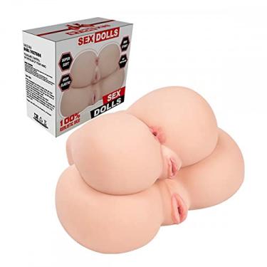 Imagem de Masturbador em formato bumbum com 2 orifícios vagina e 1 ânus