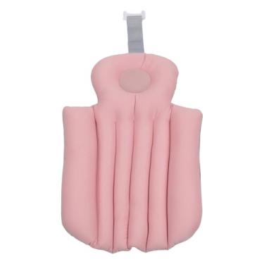 Imagem de Almofada de banheira para adultos macio sem escorregamento de tapete de banheiro traseiro suportado de banho confortável para banheiro de casa Acessórios para banheiro relaxante (Rosa)