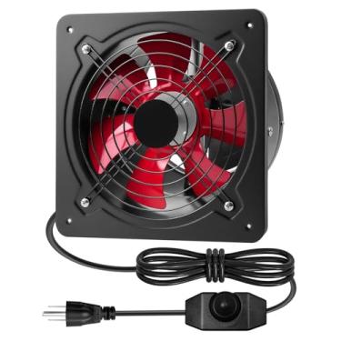 Imagem de ZXWATC Exaustor de 25 cm 988 CFM com cabo de alimentação de 25 cm, exaustor de cozinha com controlador de velocidade para janela, sótão, teto, porão, ventilação de banheiro