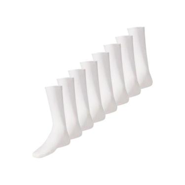 Imagem de Kit com 8 Pares de Meias Social Meianyl 6002-001 - LUPO, Branco