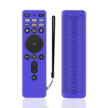 Imagem de JKZTJOF Capa protetora de silicone azul com alça para controle remoto VIZIO XRT260 Smart TV, à prova de choque, antisujidade, para controle remoto VIZIO