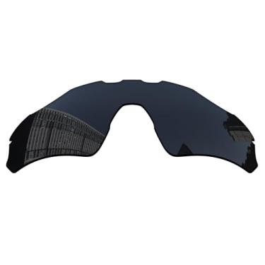 Imagem de Acefrog Lentes de reposição polarizadas de 1,5 mm para óculos de sol Oakley Radar EV Path OO9208, material atualizado, resistente a impactos - preto escuro polarizado - 1,5 mm