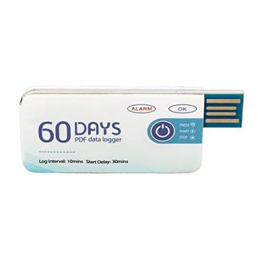 Imagem de Gravador de Dados de Temperatura USB, Registrador de Temperatura Portátil de Alta Sensibilidade Com Conector USB Relatório de Dados Em PDF para Uso Amplo