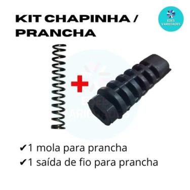 Imagem de Kit mola + saída de fio (luva) para prancha de cabelo chapinha Taiff e