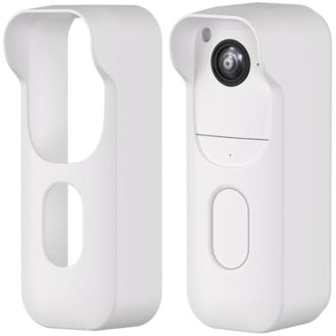 Imagem de Capa de silicone à prova de intempéries para a nova campainha de vídeo Blink (2ª geração), escudo para todos os climas com aba de chapéu e resistente à poeira e aderência antiderrapante, fácil de