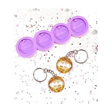 Imagem de R541 Molde de silicone Batman chaveiro resina decorar - confeitaria do