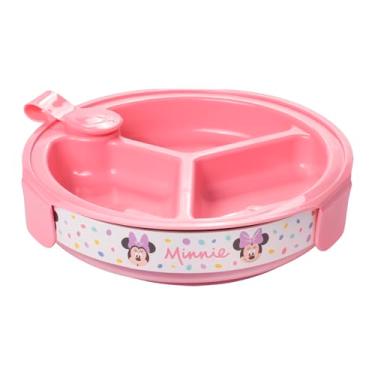 Imagem de Plasútil, Prato Térmico Infantil Minnie com 3 Divisórias e Ventosa Livre de BPA