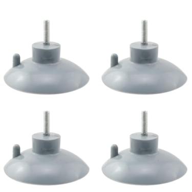 Imagem de JCBIZ Ventosa de cabeça de cogumelo rosqueada, 4 peças, adequada para cortadores de batatas fritas industriais/comerciais e churrasqueiras